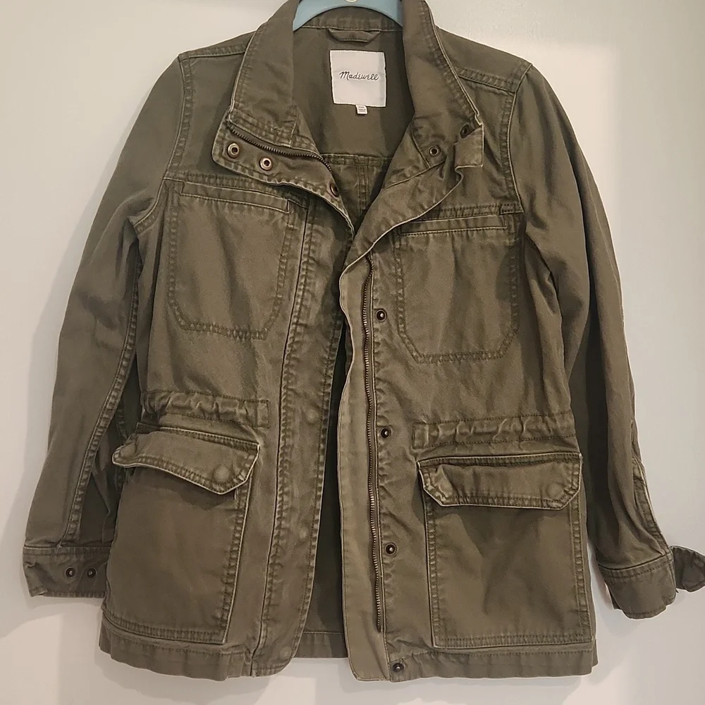 Madewell Khaki Utility Military Dispatch Cargo Green Jacket Size XXS - Picture 4 of 16